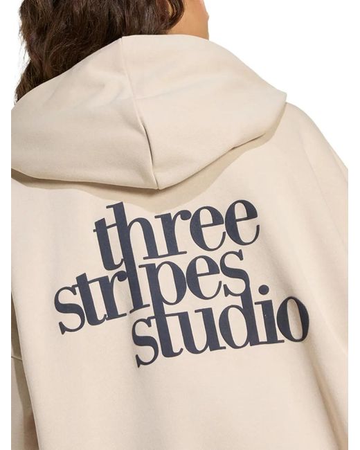 Adidas Natural Logo-Print Hoodie