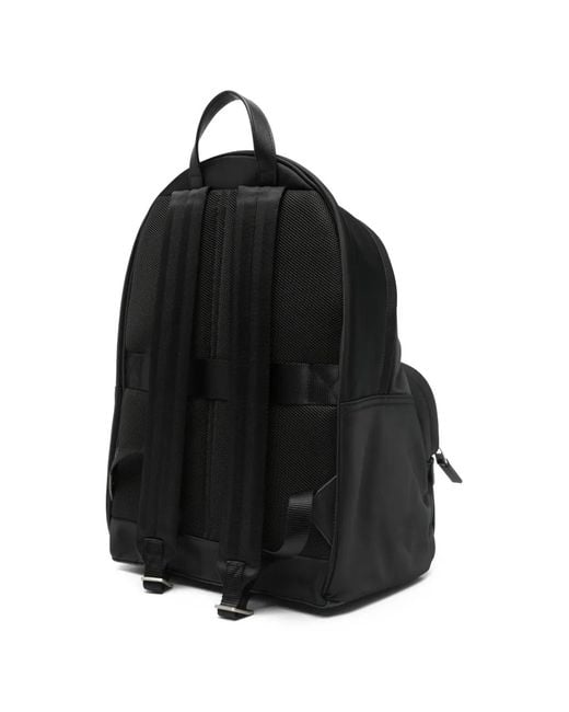 Calvin Klein Black Logo-Plaque Backpack for men