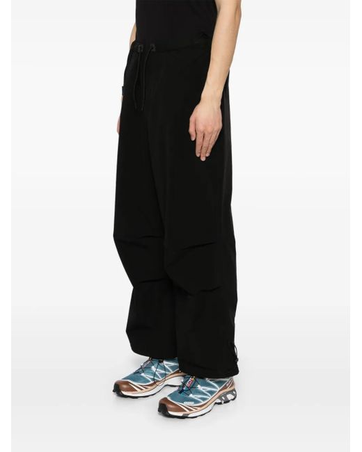 FIVE CM Black Drawstring Wide-Leg Trousers for men