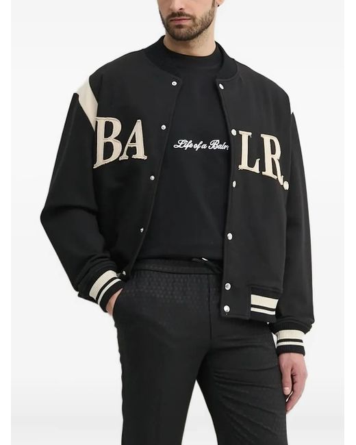 BALR Black Cotton Bomber Jacket for men