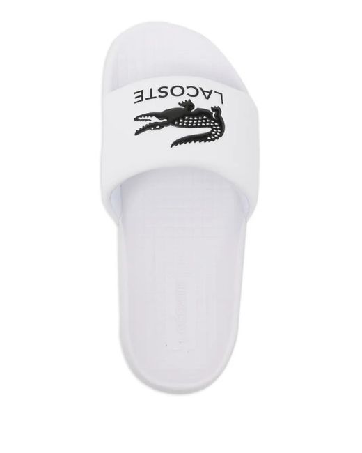 Lacoste White Serve Slides