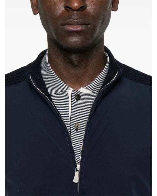 Giacca Con Inserti di Eleventy in Blue da Uomo