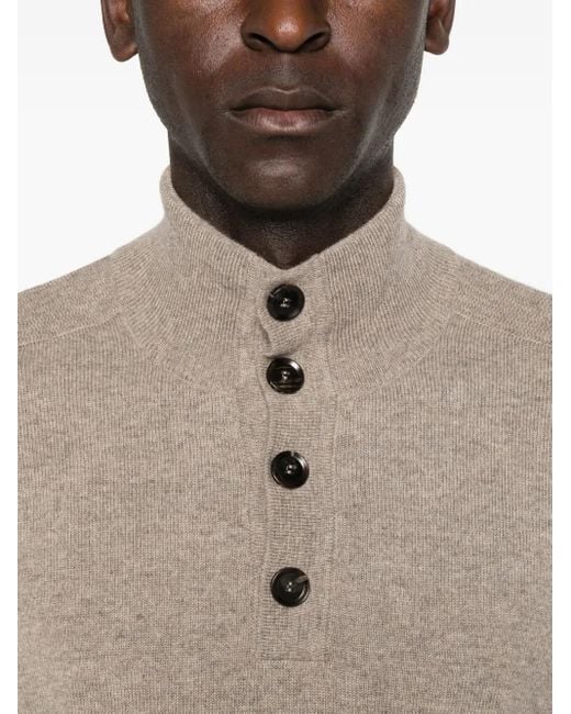 Brioni Natural High-Neck Sweater for men
