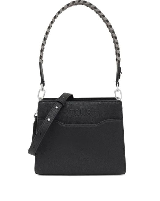 Tous Black Kleine Audree Tote Bag mit Flechtriemen