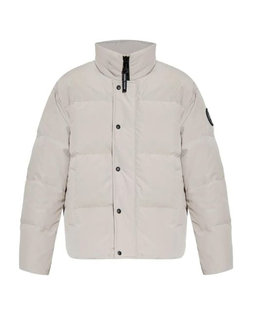 Canada Goose White Snap-Fastening Padded Jacket for men