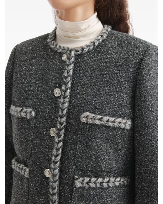 B+ AB Gray Braided-Trim Jacket