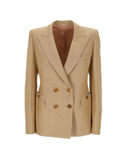 Chaqueta Con Doble Botonadura Blazé Milano de color Natural