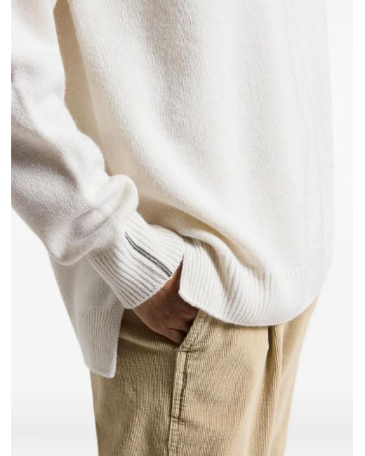 Maglione A Collo Alto Con Maniche Raglan di Peserico in White
