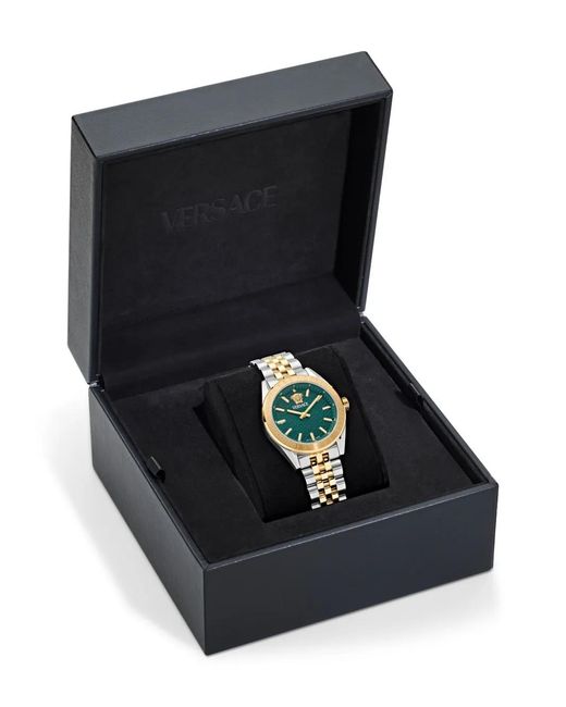 Versace Blue V-Code 36Mm Watch