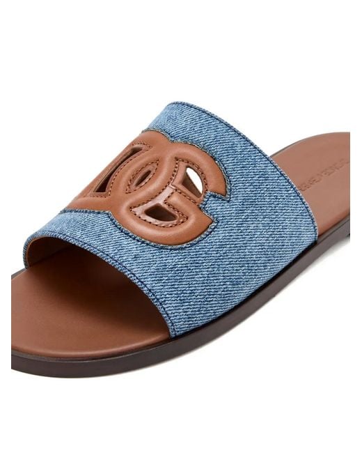 Dolce & Gabbana Blue Dg Light Denim Sandals for men