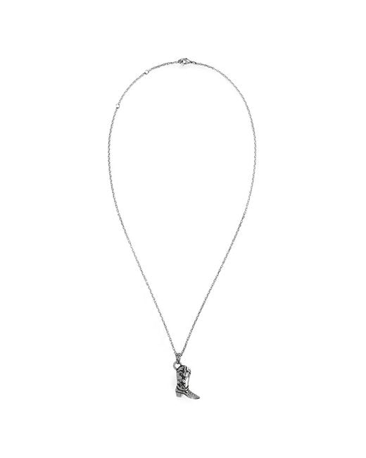 Twojeys White Boot-Pendant-Tone Necklace