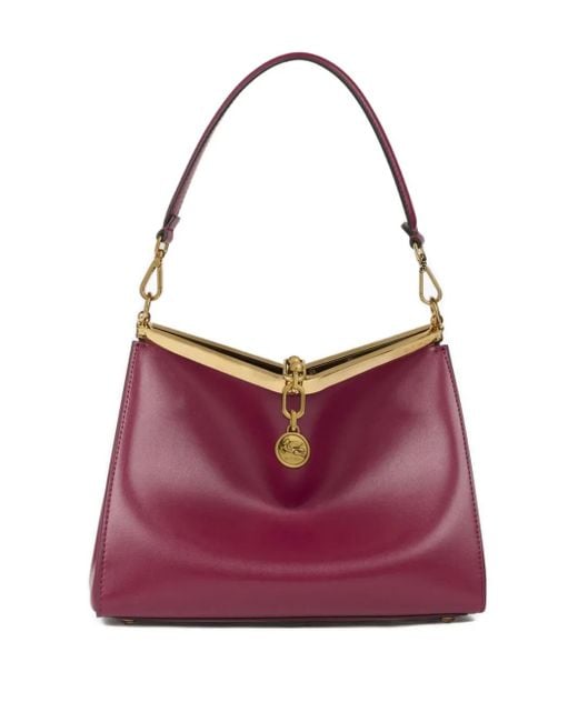 Etro Purple Medium Vela Shoulder Bag