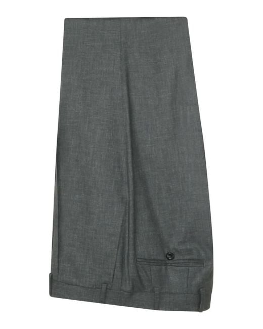 Canali Gray Double-Breasted Wool Suit for men