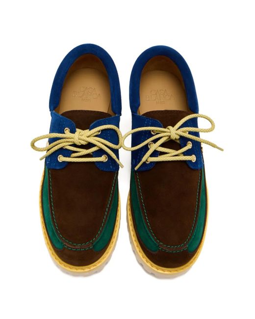 Casablanca Blue Hideki Boat Shoes for men