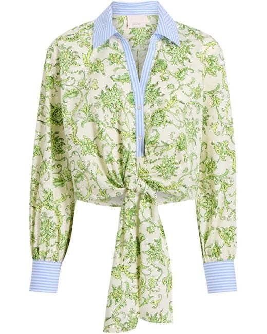 Camisa con estampado floral Cinq À Sept de color Green