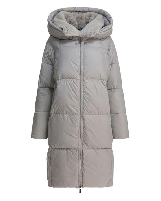 Max & Moi Gray Danae Hooded Puffer Coat