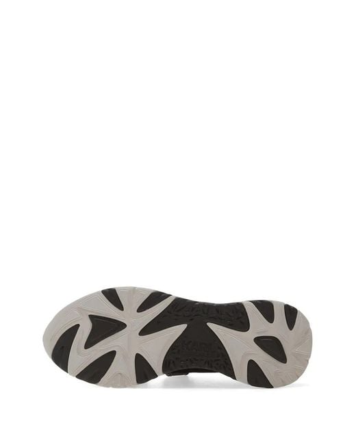 Karl Lagerfeld Black Patent-Finish Touch-Strap Sneakers