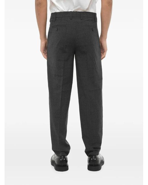 Neil Barrett Black Checked Slim-Fit Trousers for men