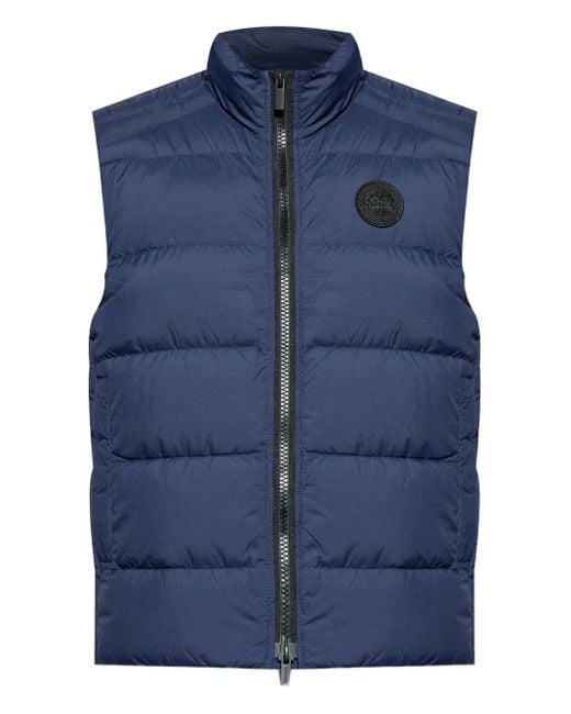 Gilet Con Applicazione di Canada Goose in Blue da Uomo
