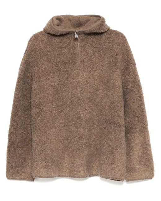 B+ AB Gebreide Pullover Met Capuchon in het Brown