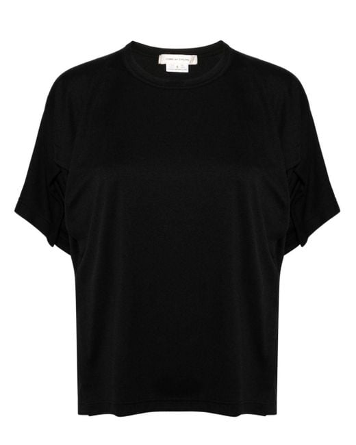 Comme des Garçons Black Gathered-detail Crew-neck T-shirt