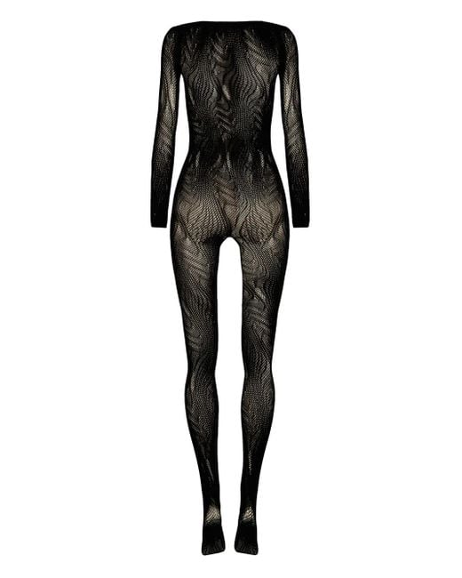 Wolford Snake Net ジャンプスーツ Black