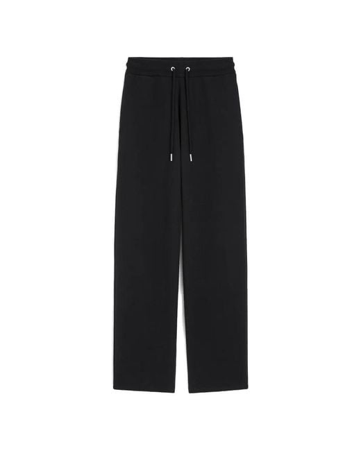 AMI Black Cotton Track Pants With Ami De Coeur