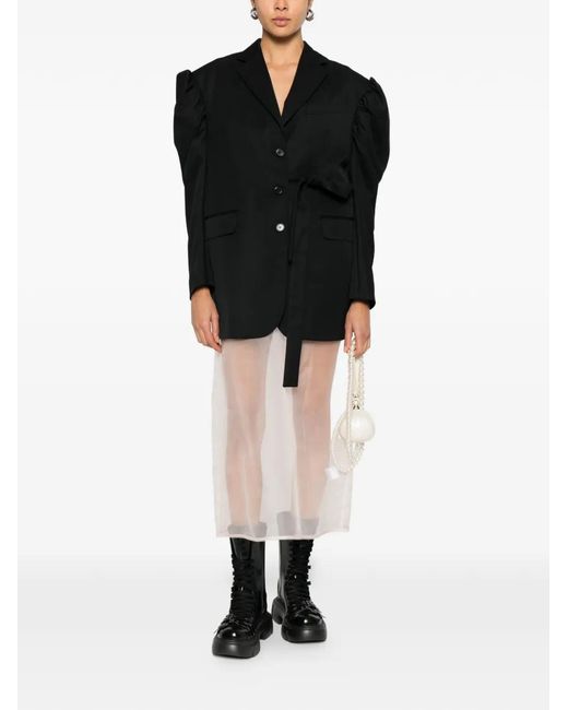 Simone Rocha Black Bow Cut-Out Blazer