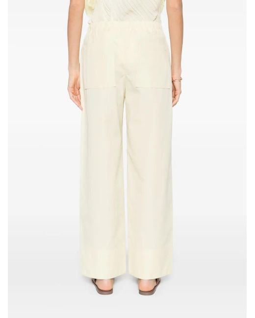 Totême  White Twisted-Seam Boxer Trousers