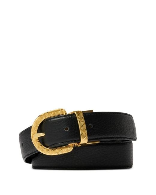 Lancel Black 30Mm Reversible Adjustable Ardillon Belt