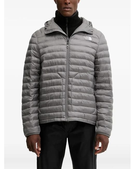 The North Face Gray Hooded Padded Jacket for men