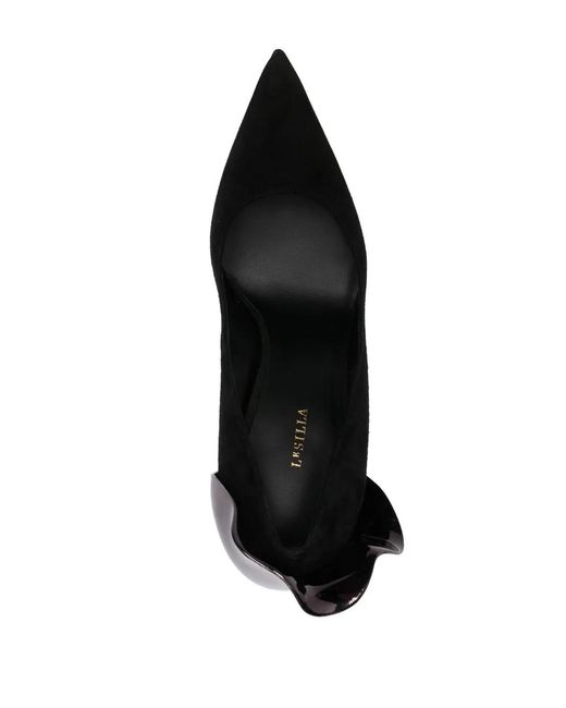 Le Silla Black Petalo Suede 130Mm Pumps