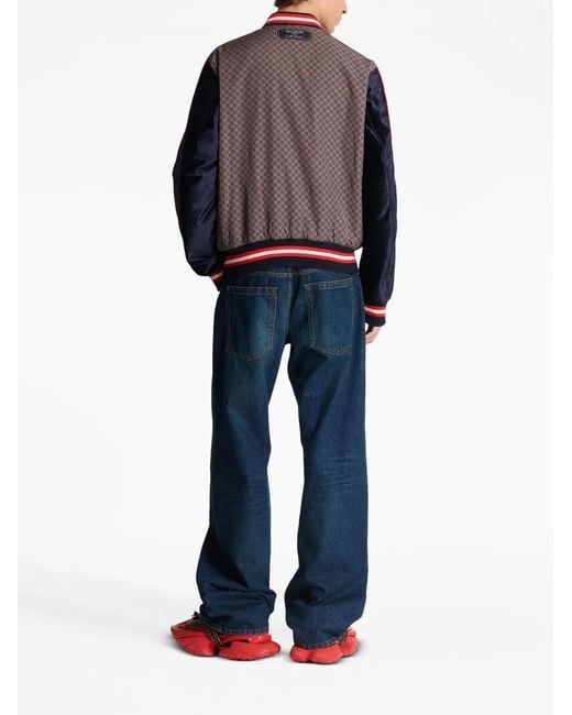 Balmain Gray Pb-Monogram Bomber Jacket for men