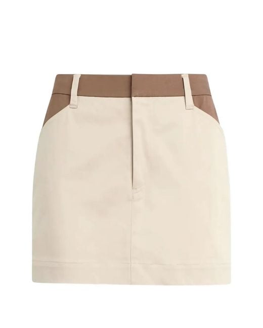 FAVORITE DAUGHTER Natural Monica Panelled Mini Skirt