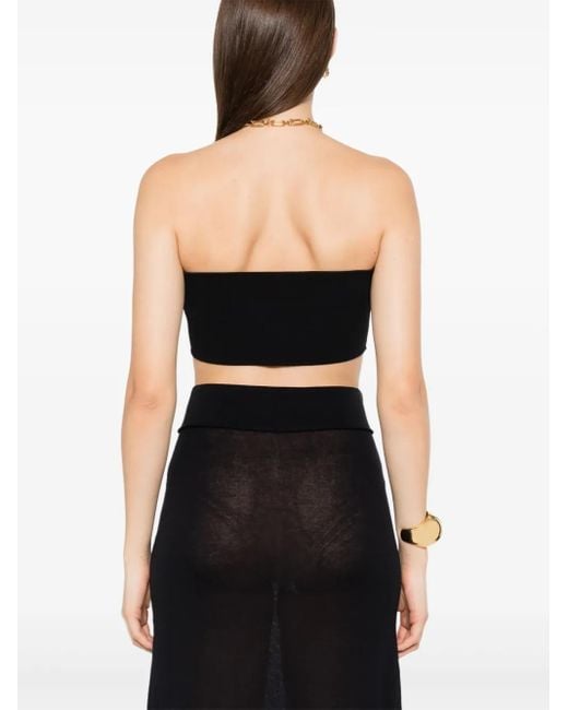 Top Bandeau A Maglia di Totême  in Black