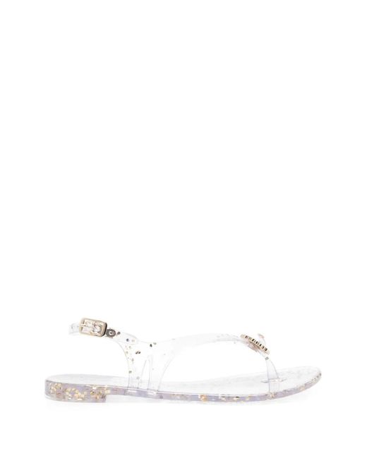 Casadei White Buckle-Fastening Sandals