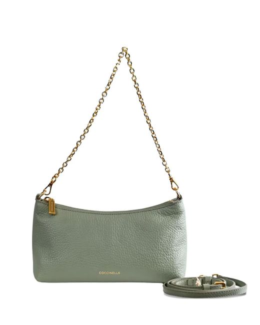 Coccinelle Green Chain-Strap Leather Shoulder Bag