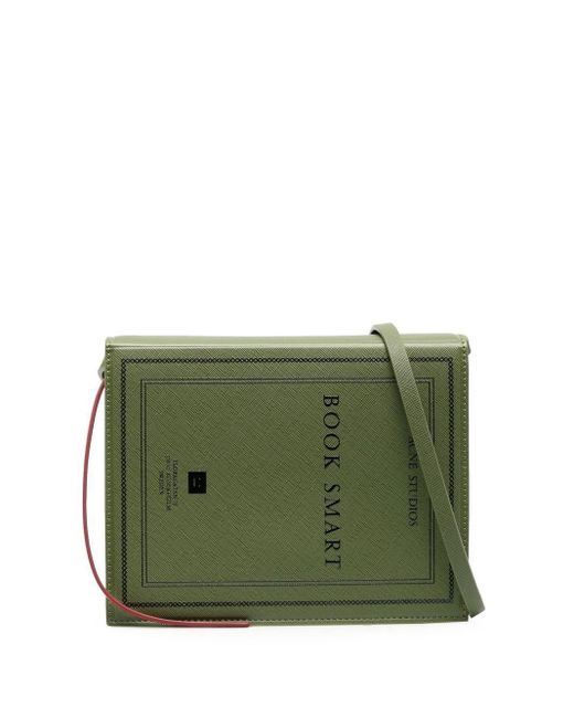 Acne Green Book-design Crossbody Bag