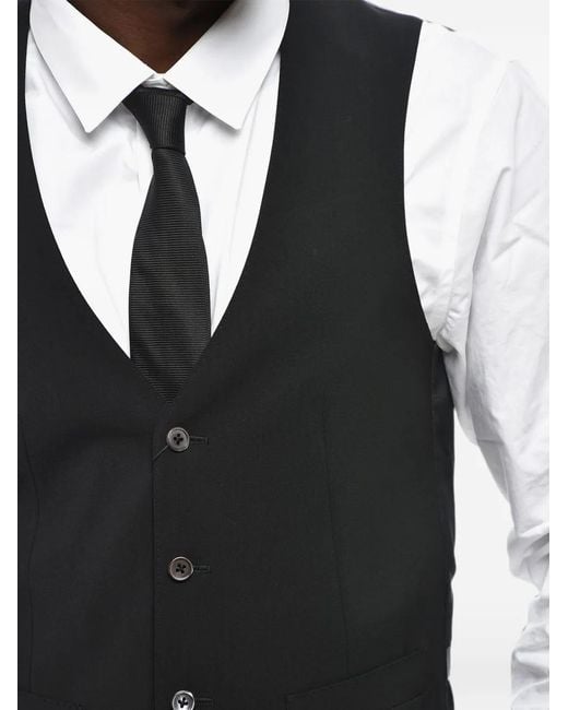 Chaleco Con Cuello En V Corneliani de hombre de color Black