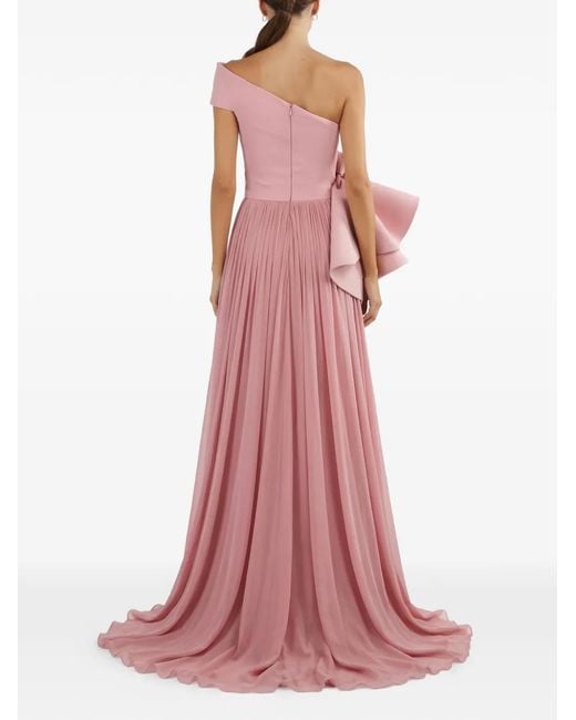Gatti Nolli by Marwan Pink One-Shoulder Gown Dress