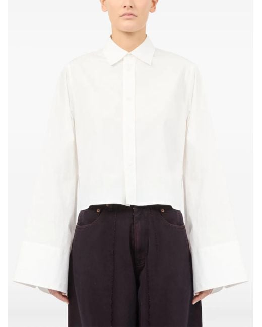 MM6 by Maison Margiela White Bell-Sleeve Shirt