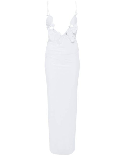 Robe Venus à design stucturé Christopher Esber en coloris White