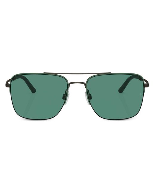 Oliver Peoples R-2 Sonnenbrille mit eckigem Gestell in Green für Herren