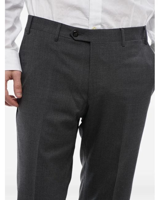Corneliani Gray Academy Wool Trousers for men