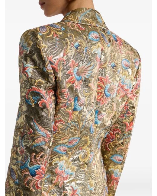 Etro Natural Paisley Jacquard Coat