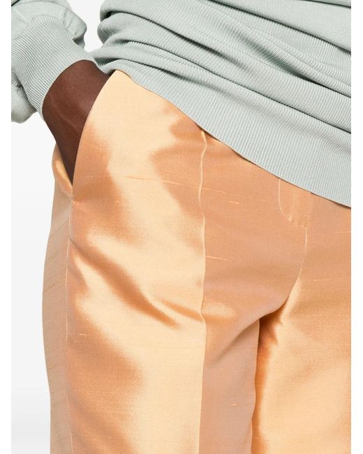 Valentino Garavani White Pressed-Crease Tailored Trousers