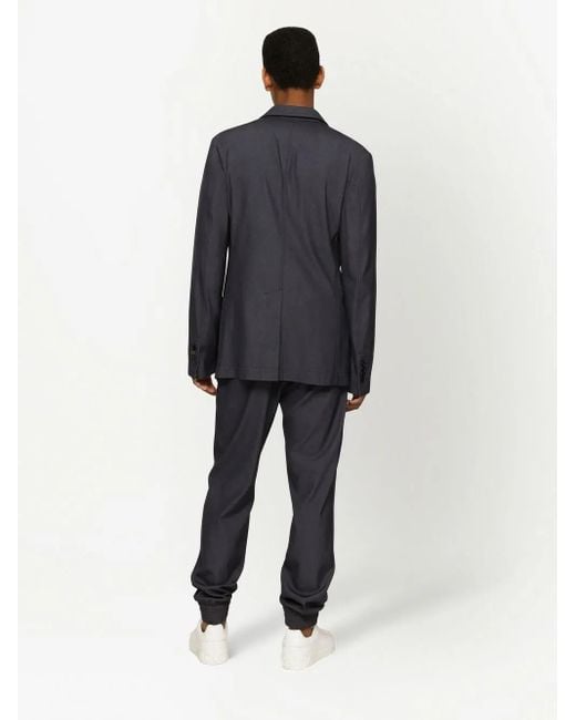 Dolce & Gabbana Blue Portofino Virgin Wool Blazer for men