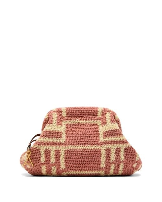 AMONG Pink Pochette Bilum À Motif Géométrique