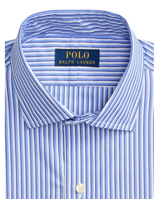 Polo Ralph Lauren Striped-Pattern Long-Sleeve Shirt in Blue for Men | Lyst