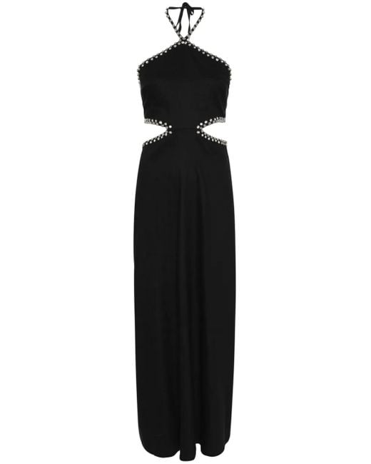 Jonathan Simkhai Black Rhinestone-Embellished Dress